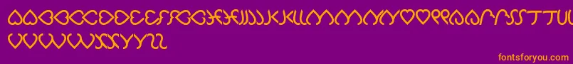 fuente Celeste – Fuentes Naranjas Sobre Fondo Morado