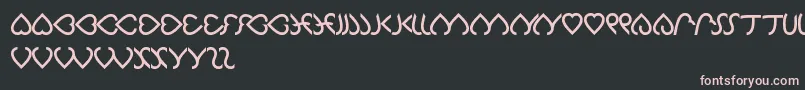 Celeste Font – Pink Fonts on Black Background