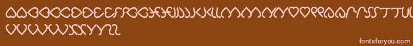 Celeste Font – Pink Fonts on Brown Background