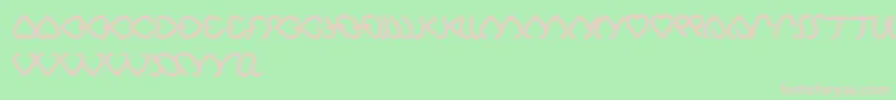 Celeste Font – Pink Fonts on Green Background