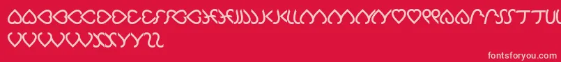 Celeste Font – Pink Fonts on Red Background