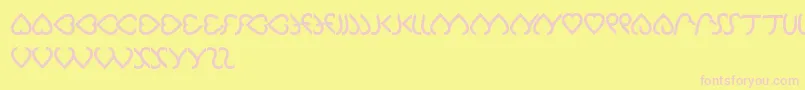 Шрифт Celeste – розовые шрифты на жёлтом фоне