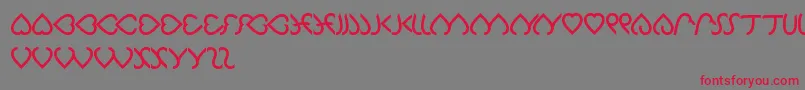 Celeste-Schriftart – Rote Schriften auf grauem Hintergrund