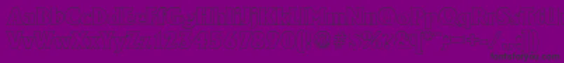 AdelonoutlineHeavyRegular Font – Black Fonts on Purple Background