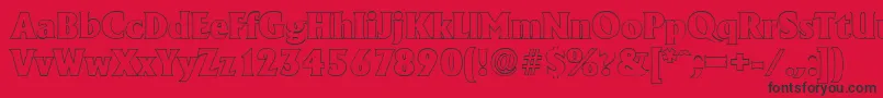 AdelonoutlineHeavyRegular Font – Black Fonts on Red Background