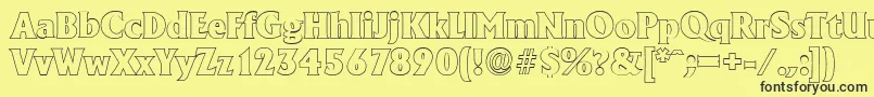 AdelonoutlineHeavyRegular Font – Black Fonts on Yellow Background