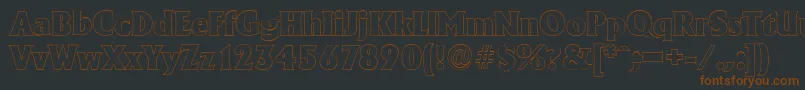 Шрифт AdelonoutlineHeavyRegular – коричневые шрифты на чёрном фоне
