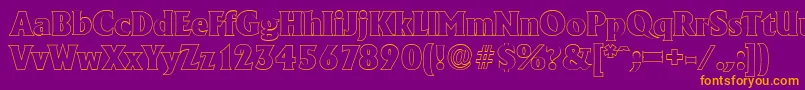 AdelonoutlineHeavyRegular Font – Orange Fonts on Purple Background