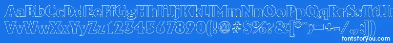 AdelonoutlineHeavyRegular Font – White Fonts on Blue Background