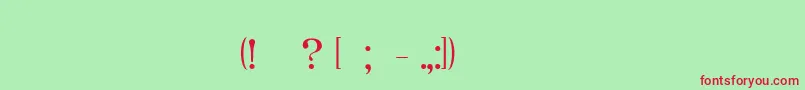 Medieval Font – Red Fonts on Green Background