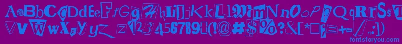 Rans Font – Blue Fonts on Purple Background