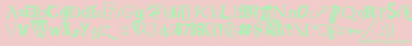 Rans Font – Green Fonts on Pink Background