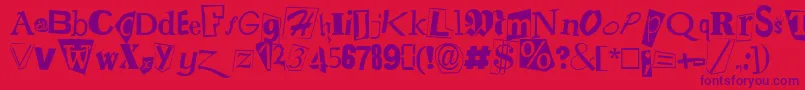 Rans Font – Purple Fonts on Red Background