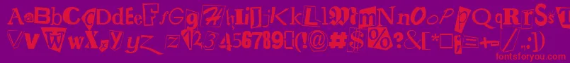 Rans Font – Red Fonts on Purple Background