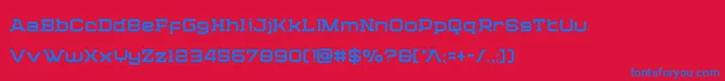 フォントCydoniacenturycond – 赤い背景に青い文字