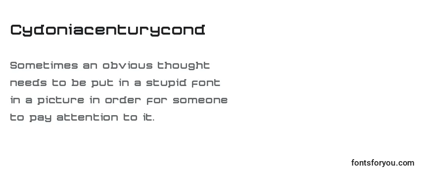Review of the Cydoniacenturycond Font