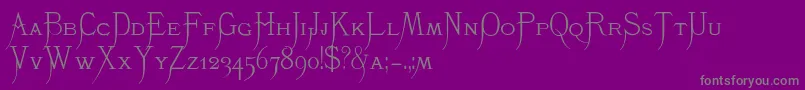 K22Monastic Font – Gray Fonts on Purple Background