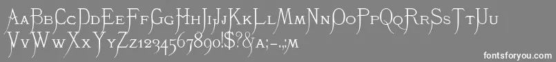 K22Monastic Font – White Fonts on Gray Background