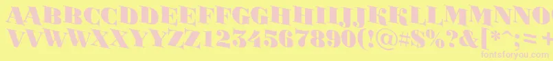 Bodoni2 Font – Pink Fonts on Yellow Background