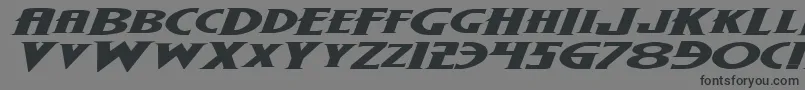 WolfsBaneExpandedItalic Font – Black Fonts on Gray Background