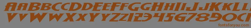 WolfsBaneExpandedItalic Font – Brown Fonts on Gray Background