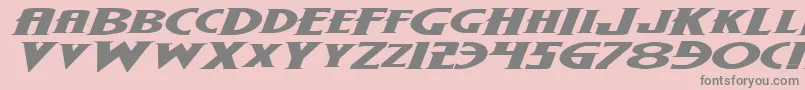 フォントWolfsBaneExpandedItalic – ピンクの背景に灰色の文字
