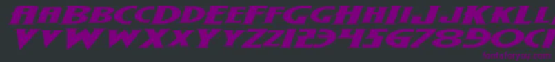 WolfsBaneExpandedItalic Font – Purple Fonts on Black Background