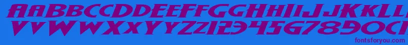 Шрифт WolfsBaneExpandedItalic – фиолетовые шрифты на синем фоне