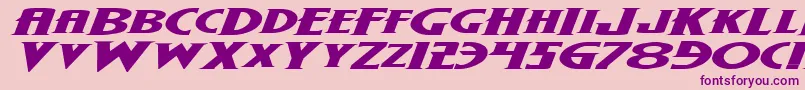 WolfsBaneExpandedItalic Font – Purple Fonts on Pink Background