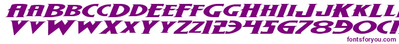 WolfsBaneExpandedItalic Font – Purple Fonts on White Background