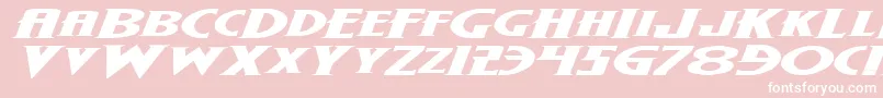 WolfsBaneExpandedItalic Font – White Fonts on Pink Background