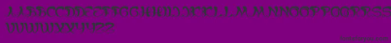Czcionka BungaMelatiPutih – czarne czcionki na fioletowym tle