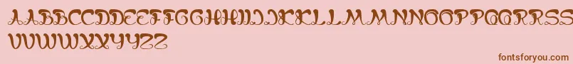 BungaMelatiPutih Font – Brown Fonts on Pink Background