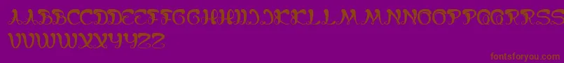 BungaMelatiPutih Font – Brown Fonts on Purple Background