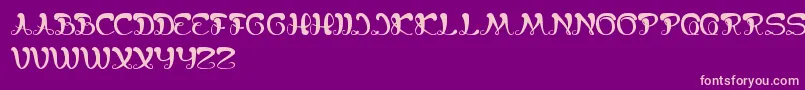 BungaMelatiPutih Font – Pink Fonts on Purple Background