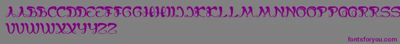 BungaMelatiPutih Font – Purple Fonts on Gray Background