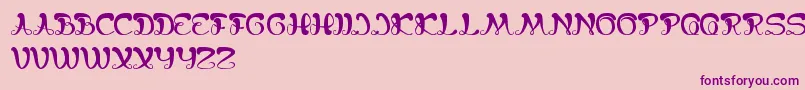 BungaMelatiPutih Font – Purple Fonts on Pink Background