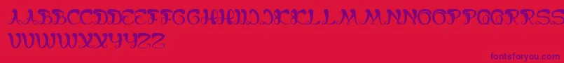 BungaMelatiPutih Font – Purple Fonts on Red Background