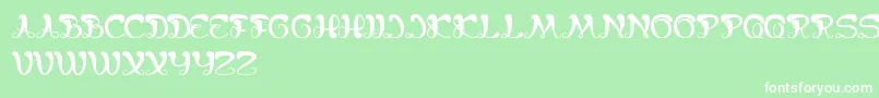 BungaMelatiPutih Font – White Fonts on Green Background