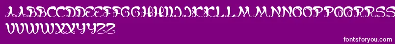 fuente BungaMelatiPutih – Fuentes Blancas Sobre Fondo Morado