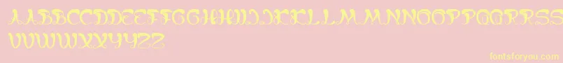 BungaMelatiPutih Font – Yellow Fonts on Pink Background