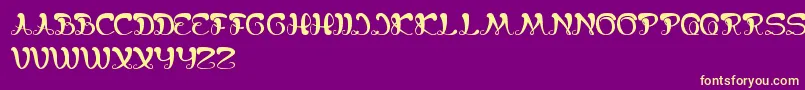 BungaMelatiPutih Font – Yellow Fonts on Purple Background