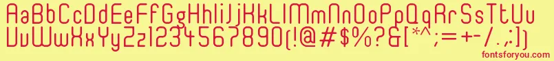 Ger4ronl Font – Red Fonts on Yellow Background