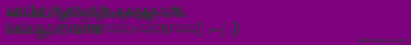 RebelPixyFreeForPersonalUsage-Schriftart – Schwarze Schriften auf violettem Hintergrund