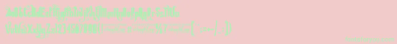 RebelPixyFreeForPersonalUsage Font – Green Fonts on Pink Background