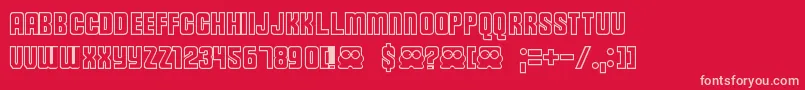 Diskun2 Font – Pink Fonts on Red Background