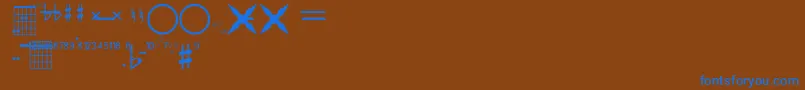 FarhatConstruccionDeAcordes Font – Blue Fonts on Brown Background