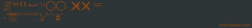 FarhatConstruccionDeAcordes Font – Brown Fonts on Black Background