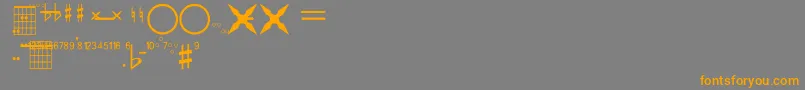 FarhatConstruccionDeAcordes Font – Orange Fonts on Gray Background