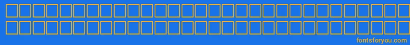LangerRegular Font – Orange Fonts on Blue Background